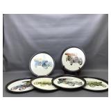 Vintage Metal Serving Trays Feat Antique Cars
