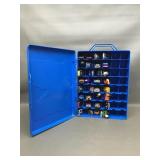Vtg Hotwheels Diecast Cars In Plastic Storage Case