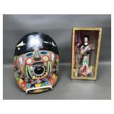 1950's Geisha Doll & Mexican Terra Cotta Mask