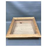 Vtg Hinged Wooden & Glass Display Case