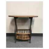 Vintage Wooden Cottage Core Magazine Stand Table