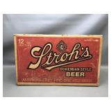 Vtg Stroh's Bohemian Beer Cardboard Box & Bottles