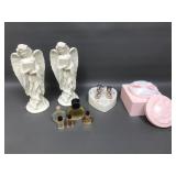 Ceramic Angels, White Shoulders Makeup Box & Coty