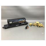 Mth Caterpillar O Scale Flat Car & More Diecast