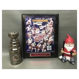 Detroit Red Wings Champions Plaque, Garden Gnome &