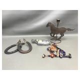 Vintage Spur Desk Tray, Horse Shoes & More