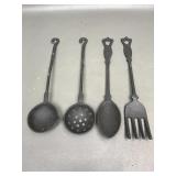 Vintage Cast Iron Mcm Flatware Wall Decor