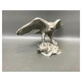 Vintage Pewter Eagle Rawcliffe Signed Sculpture