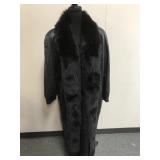 Women's Fur Trimed Leather Jacket