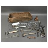 Wooden Cheese Box, Vintage Bottle Openers & More