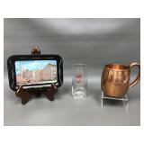 Vintage Copper Tivoli & Utica Brewing Tip Tray &