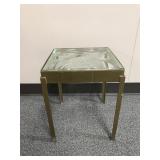 Glass Top Metal Plant Stand