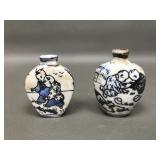 Antique Chinese Porcelain Snuff Bottles No Lids