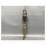 Vintage Brass Syrian Dagger