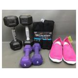 Dumbbells, Athletic Socks & Ladies Crocs