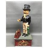 Uncle Sam Cast Iron Mechanical Coin Bank Repro