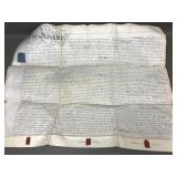 Antique 1853 Mortgage Of An Estate Document