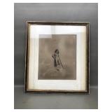 Antique Etching Titled The Loafer By Gaugengigl