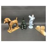 Hand Carved Sphix Figurine, Poseable Dog & More!