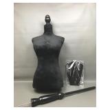 Womens Mannequin Torso, Black & Necklace Display