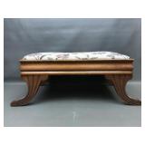 Vintage Floral Upholstered Wooden Footstool/ottomn