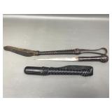 Vintage Leather Slapjack & Dagger