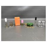 Carved perfume locket & Mini Versace, Happy & More