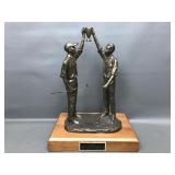 Vintage Bronze Style Men's Golf Partners Statue
