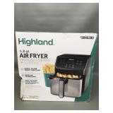 New Highland 5.8 Quart Black Air Fryer