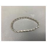 Sterling Silver W Diamonds Bracelet
