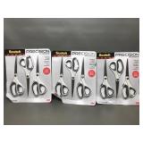 New 3 Packs Scotch Precision Scissors