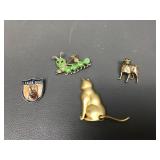 Jj Jonette Articulated Tail Brooch, Leader Dogs &