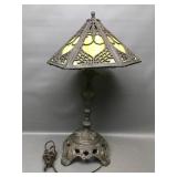 Art Nouveau Edward Miller Slag Glass Lamp