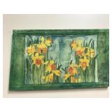 Antique Painted Silk Sara Lucinda Framed Art