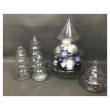 Festive Glass Christmas Tree Jars