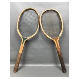 Vtg Wooden Tennis Racquets