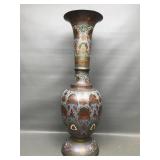 Vintage Etched Brass Indian Vase