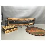 Handmade Wood Burned Box, Rustic Wine Rack & More!