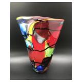 Handmade Murano Style Artisan Glass Vase