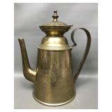 Vtg Brass Coffee Pot/pitcher