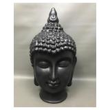 Black Ceramic Buddha Head Statue