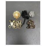 Antique & Vintage Costume Jewelry Brooches