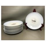 Vtg Fish Motif Dinner Plates Bing & Grondahl