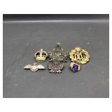 Wwi Canadian, British Crown & More Military Badges