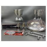 Stieff Pewter Goblets, Vtg Metal Serveware &