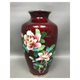 Vtg Japanese Ginbari Cloisonne Vase
