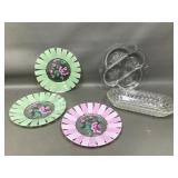Handpainted Glass Plates & More!