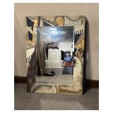 Vintage Geometric Music Themed Wall Mirror