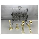 Hollywood Regency Brass Wall Scones, Magazine