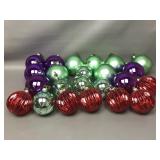 Large Fancy Glass Christmas Ornament Bulbs